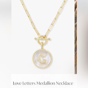 Melinda Maria gold G pendant necklace